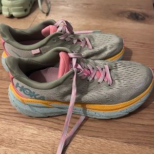 Hoka One One Movement Free People Clifton 8 Green/Pink "seaweed"